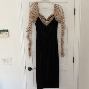 Doen criselda velvet dress size 10 NWT
